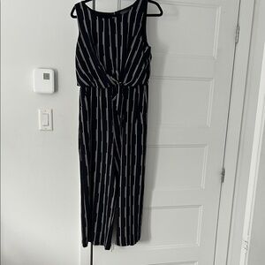 Luxology Black Striped Jumpsuit